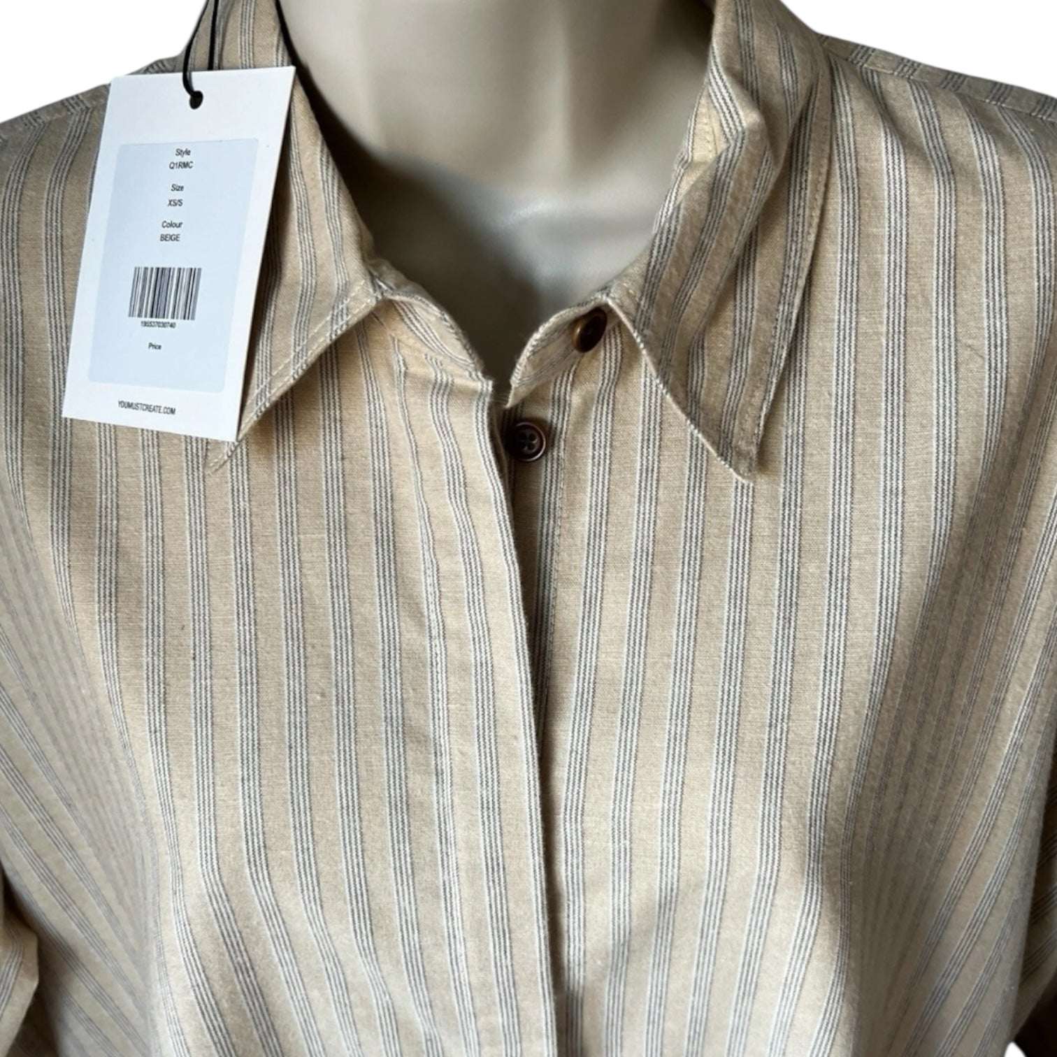 YMC Luna Tiered Linen Blend Shirt Dress – XS/S – pre-loved