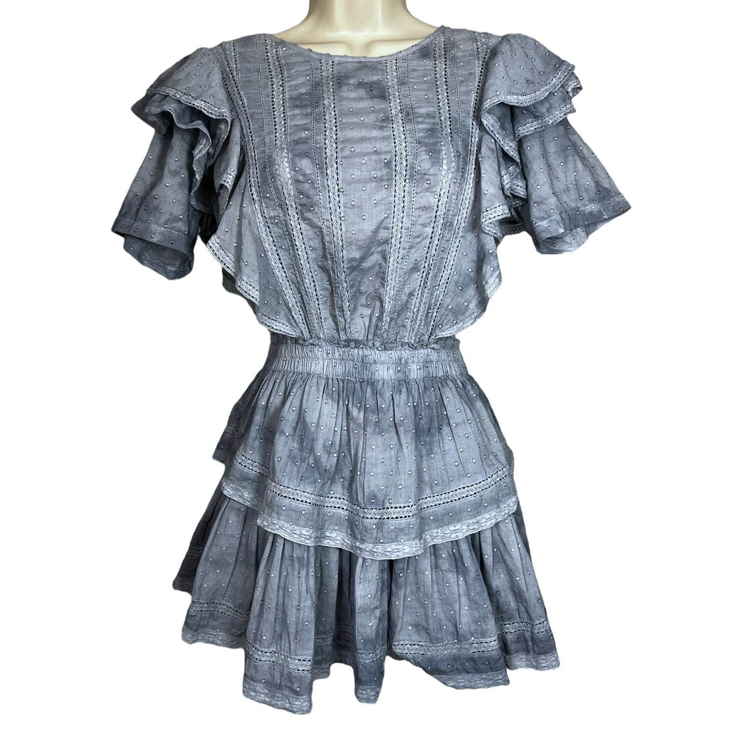 LoveShackFancy Natasha Tiered Mini Dress – M – pre-loved