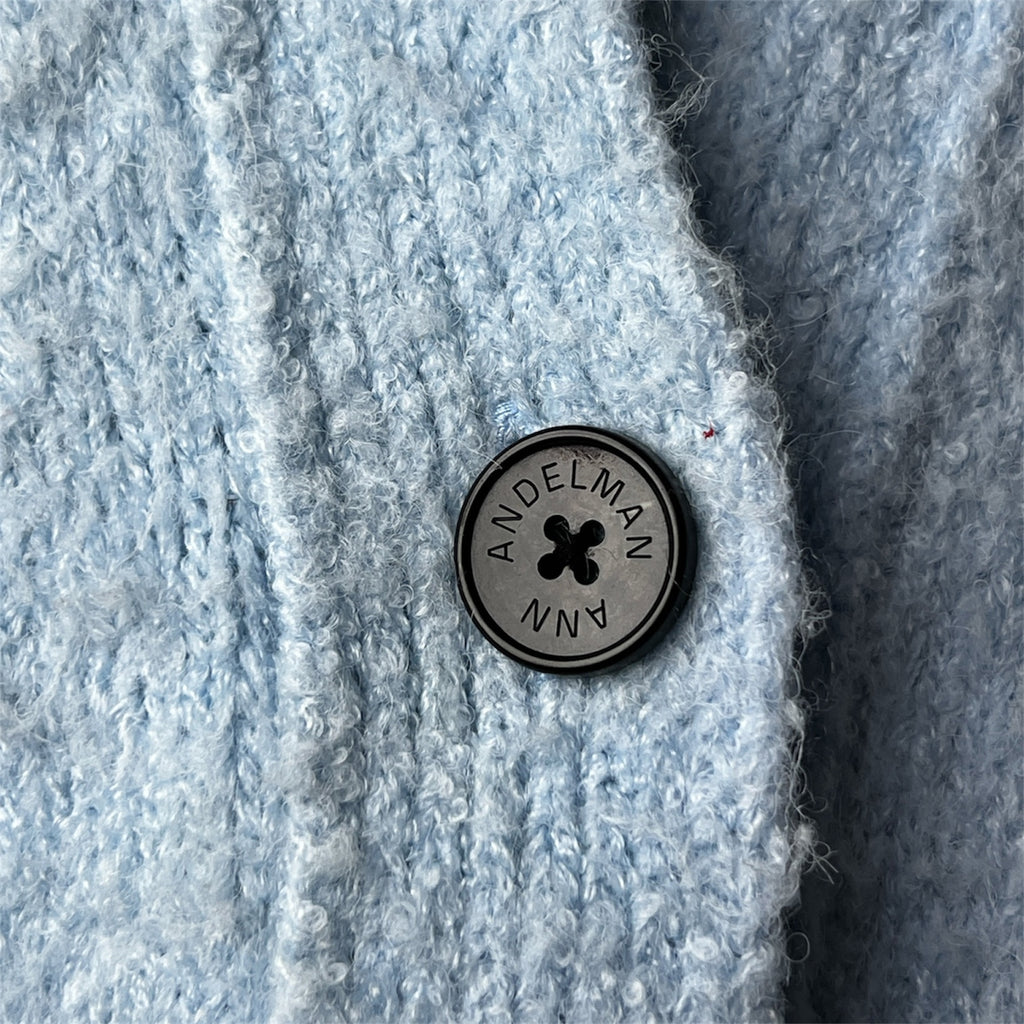 Ann Andelman Oversized Wool & Alpaca Blend V-Neck Cardigan – FR38 – pre-loved