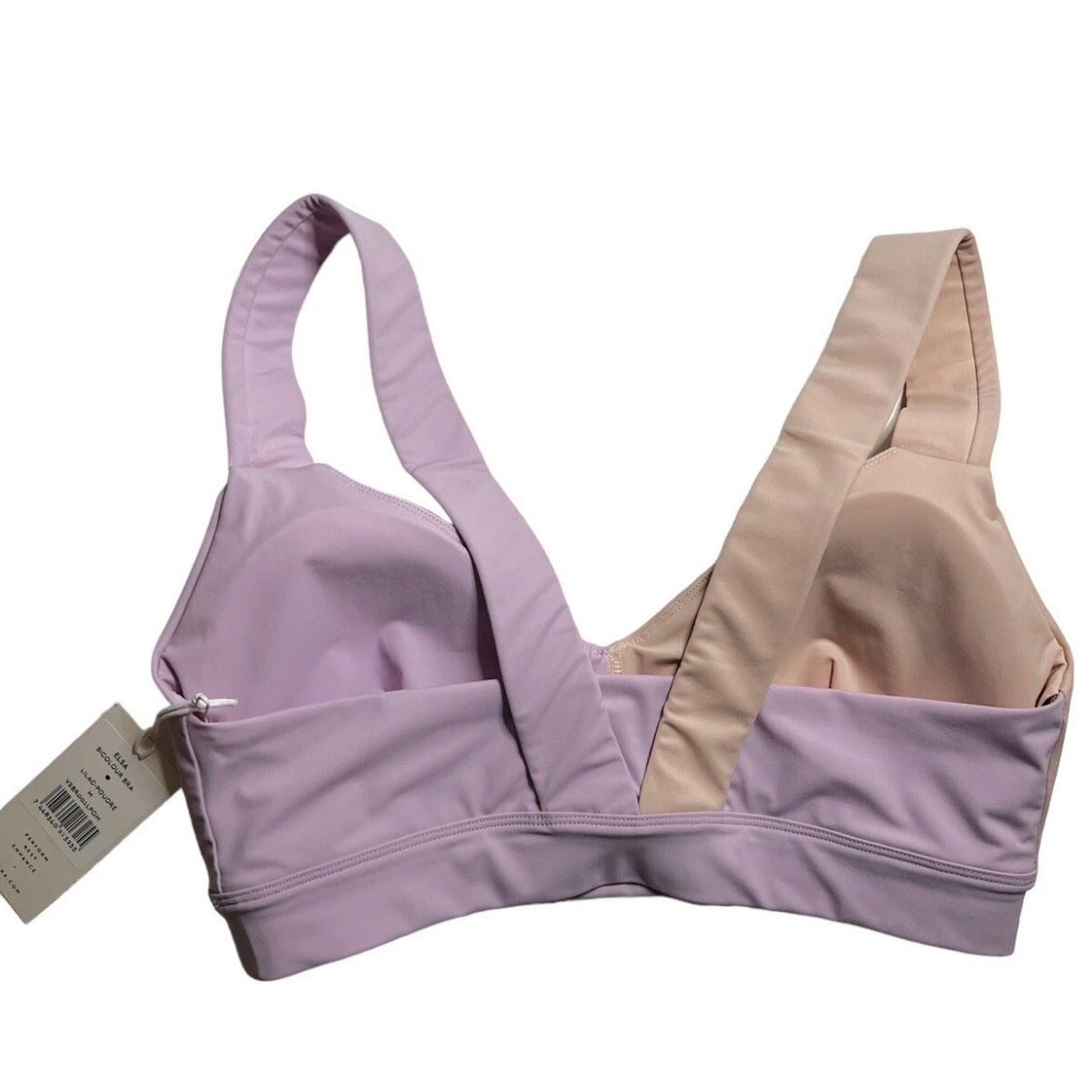 Vaara Elsa Bicolour Sports Bra - Lilac/Beige, Size M