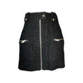 The Kooples Metallic Tweed High-Rise Front Zip Mini Skirt - Sz 1 (UK8) – pre-loved