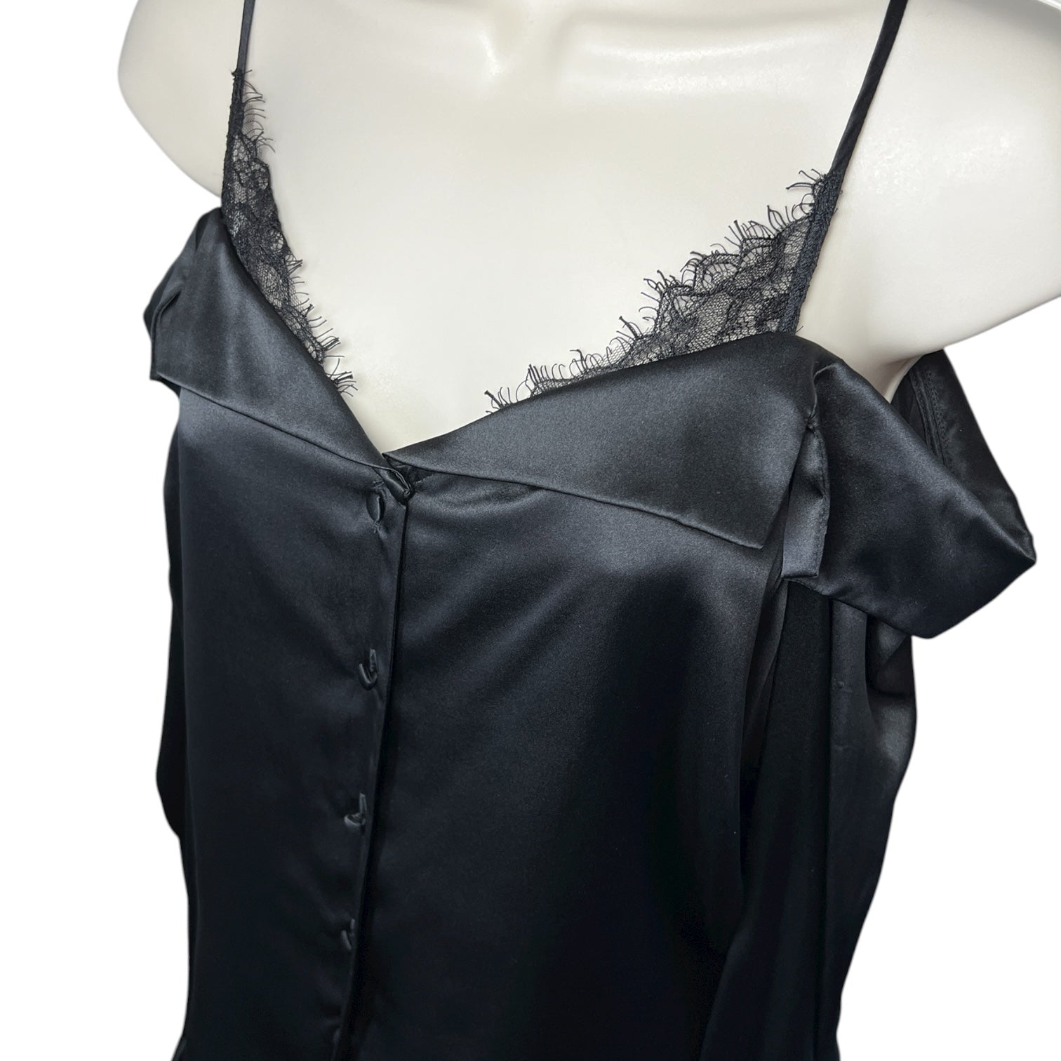 Jonathan Simkhai Caylee Silk Lace Plissé Off-Shoulder Blouse – XS