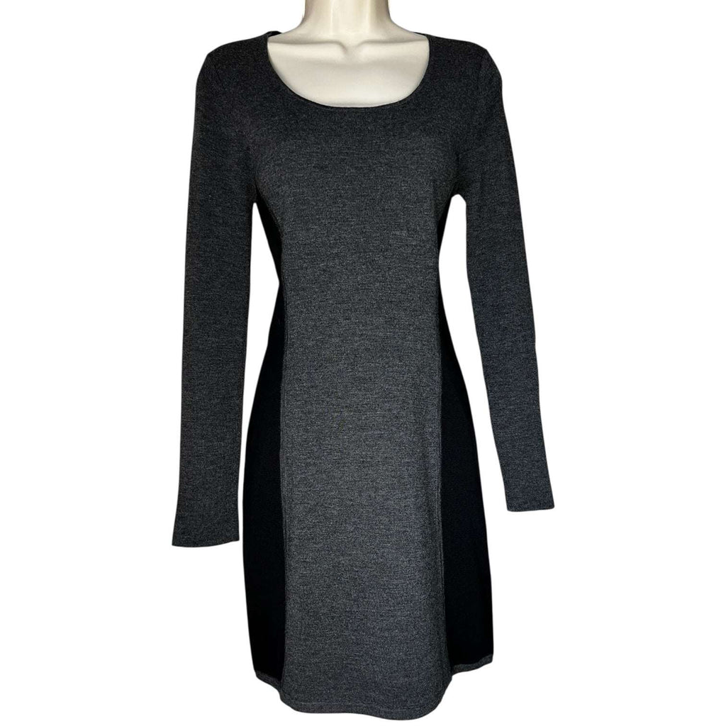 Theory Wool Knit Long Sleeve Mini Dress – L – pre-loved