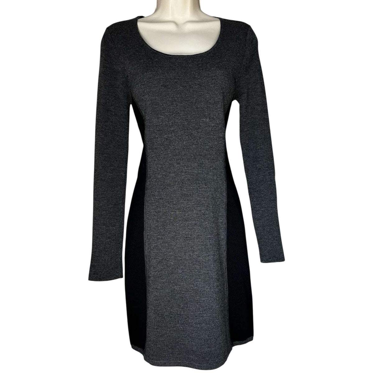Theory Wool Knit Long Sleeve Mini Dress – L – pre-loved