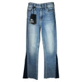 Paige Pieced Colette Crop Flare Jeans – Two-Tone Denim, 25