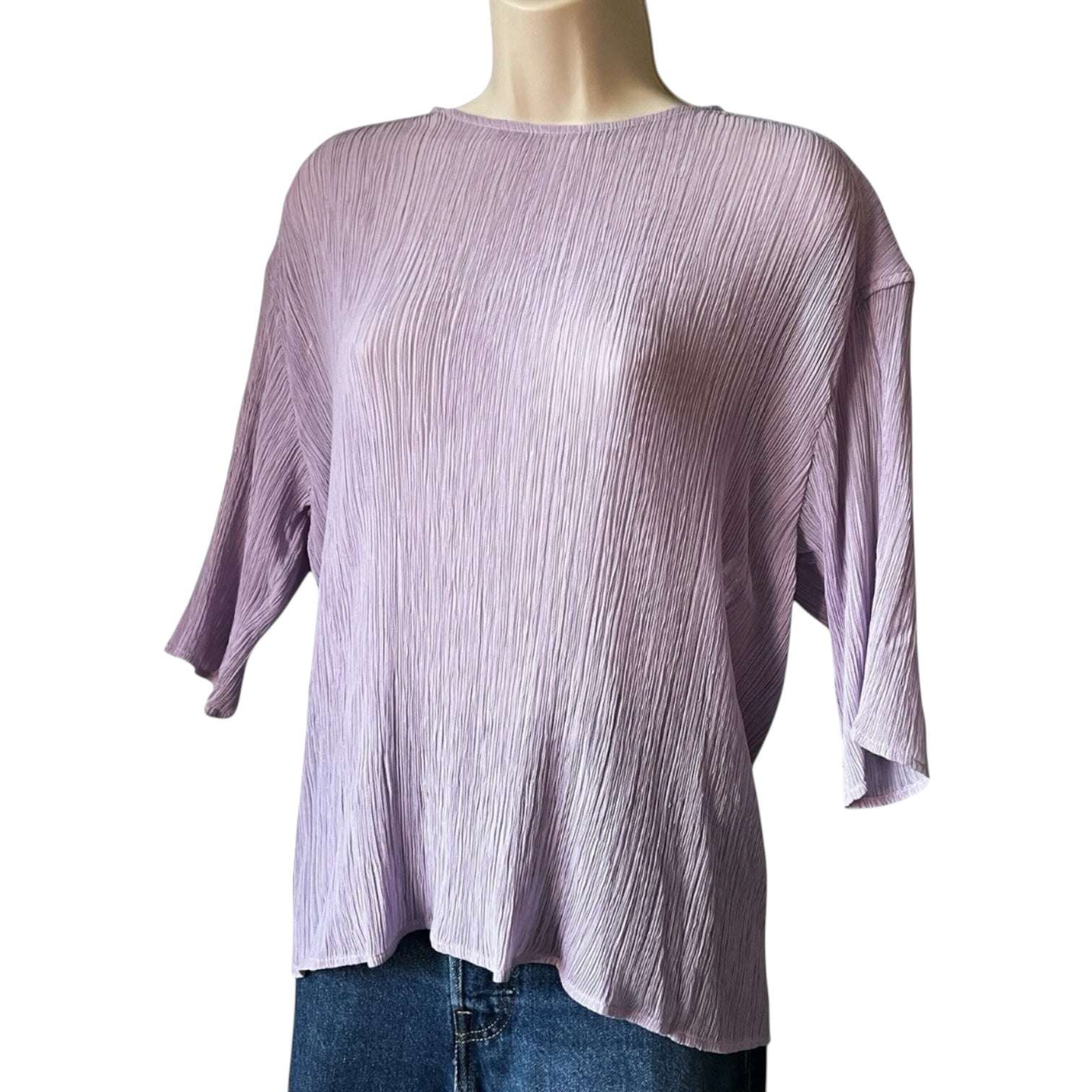 Nina Ricci Sheer Pleated Silk Top – FR36 – pre-loved