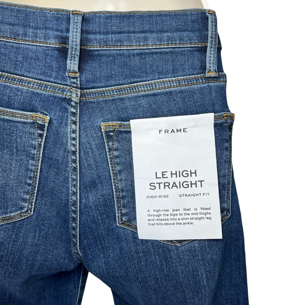 FRAME Le High Straight Jeans in Dublin – Stretch Denim, W25