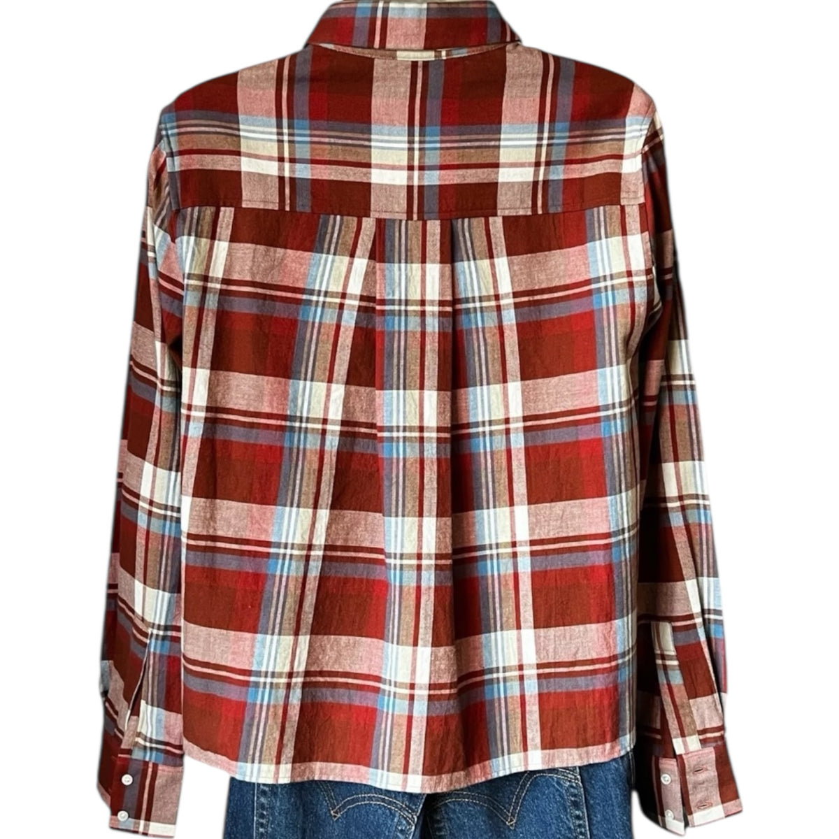 Chloé Stora Flannel Plaid Cropped Shirt – FR36 / UK8 – pre-loved