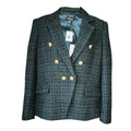 Generation Love Kaya Blazer – Metallic Hunter Green Tweed, Size L – pre-loved