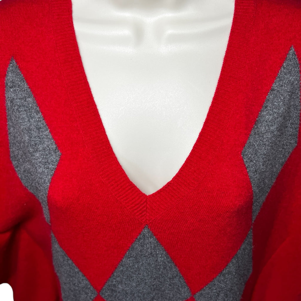 Vintage Moschino Cheap & Chic Argyle Knit Vest – Wool-Cashmere, UK10 – pre-loved