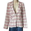 Veronica Beard Khan Red Check Linen Tailored Blazer – Dickey Jacket US0 – pre-loved