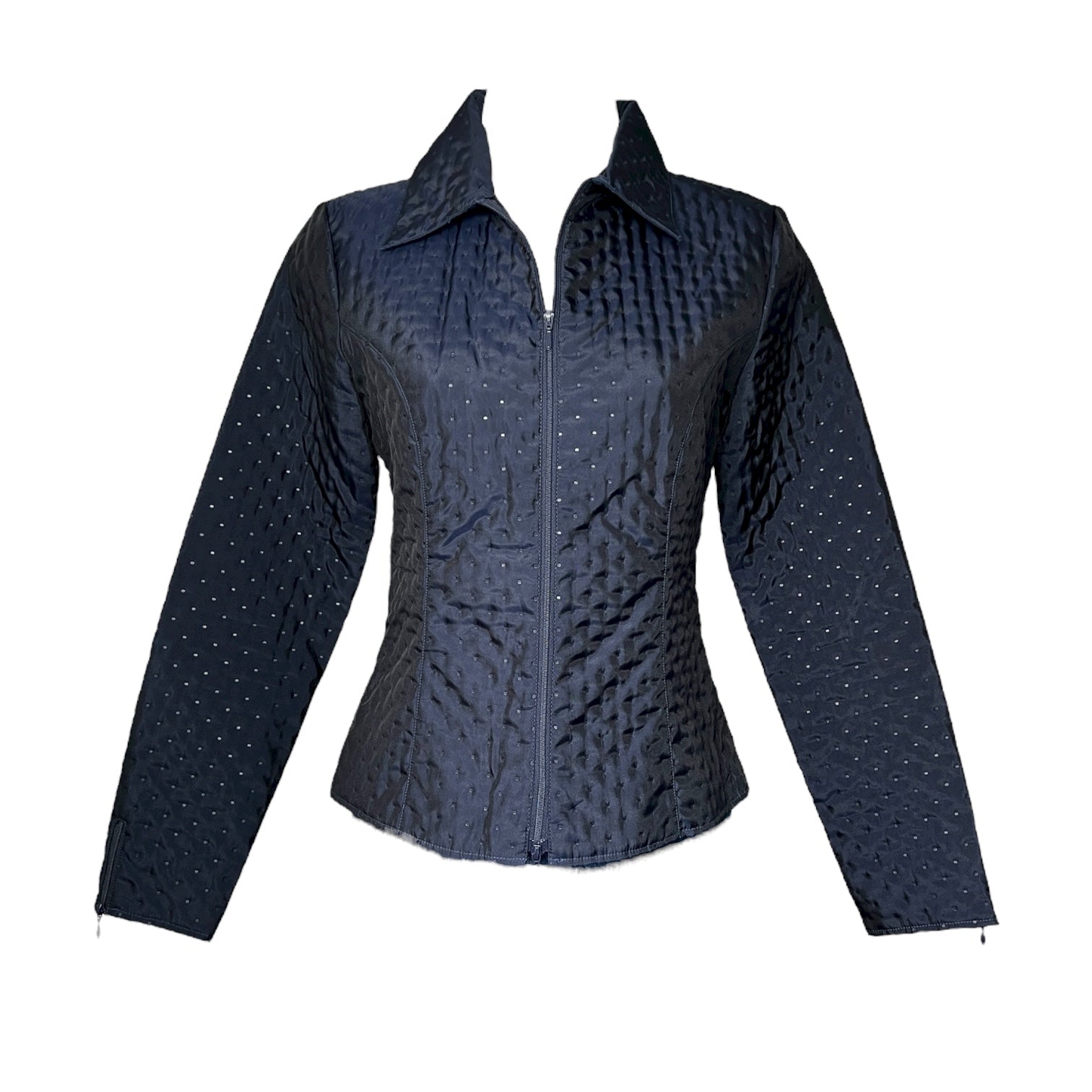 Anne Fontaine Polka Dot Quilted Fitted Lightweight Puffer Jacket – FR36 (UK6) – pre-loved