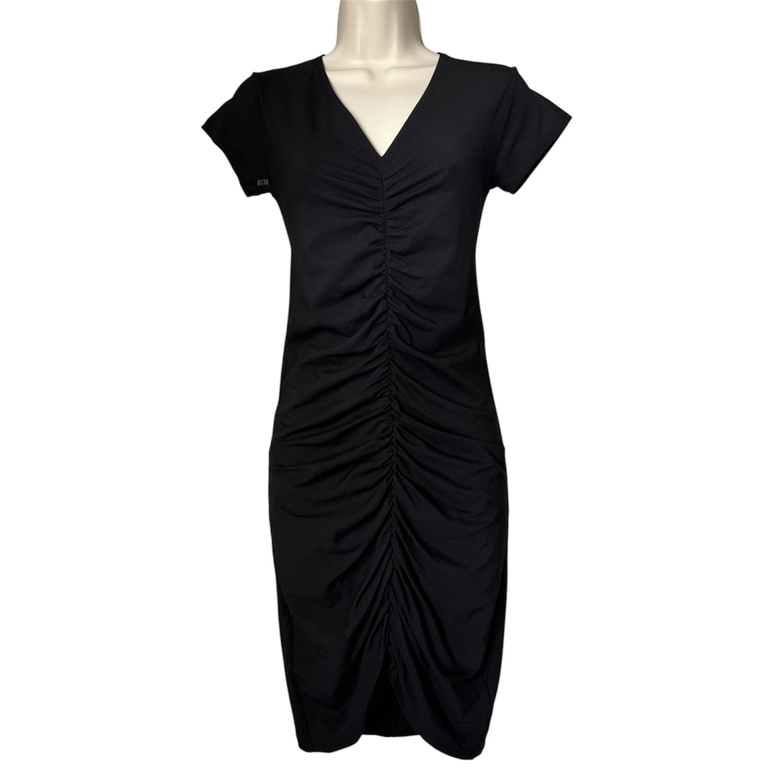 ATM Anthony Thomas Melillo Ruched Pima Cotton Mini Dress - XS