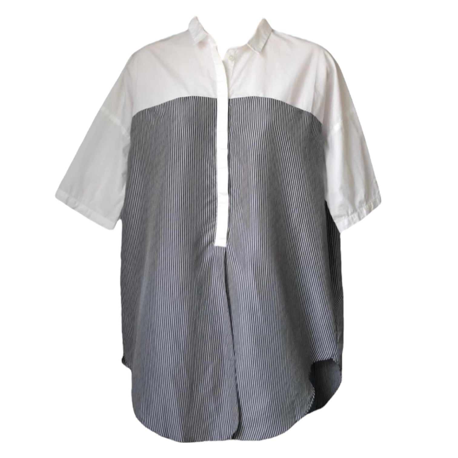 MaxMara Weekend Silk Cotton Striped Shirt – UK10 – pre-loved
