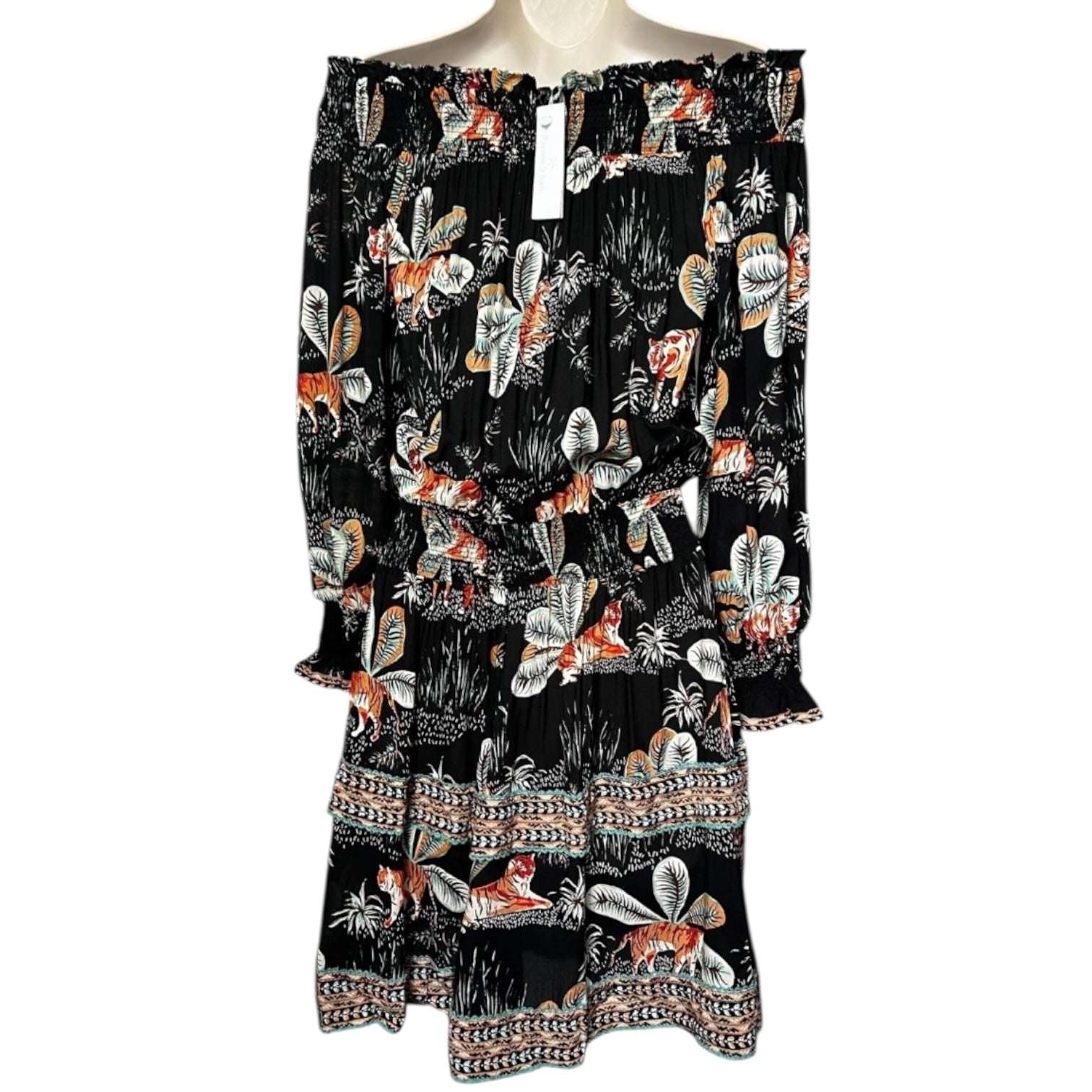 Poupette St Barth Off-Shoulder Mini Dress – XS – pre-loved