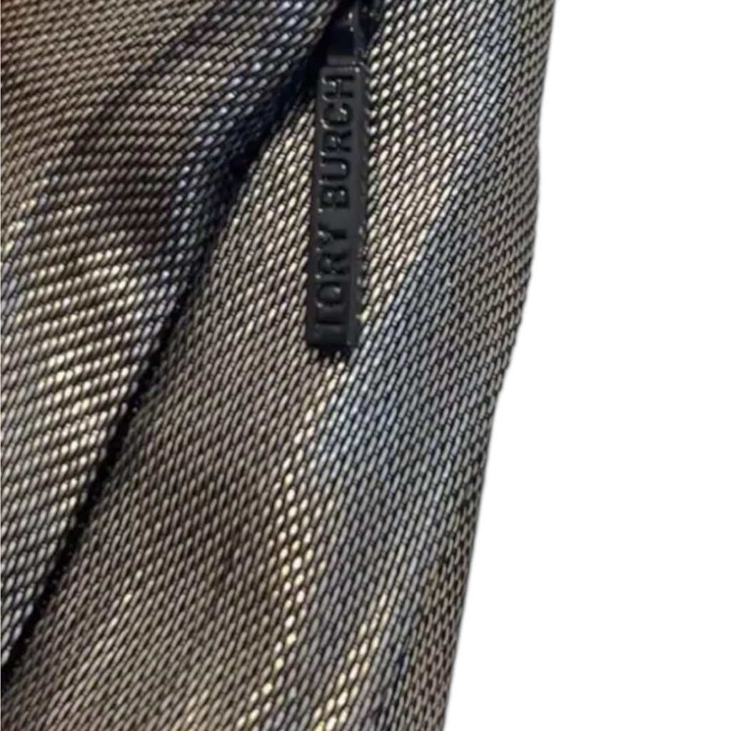 Tory Burch Pleated Silk Mini Skirt – Metallic, US10 – pre-loved