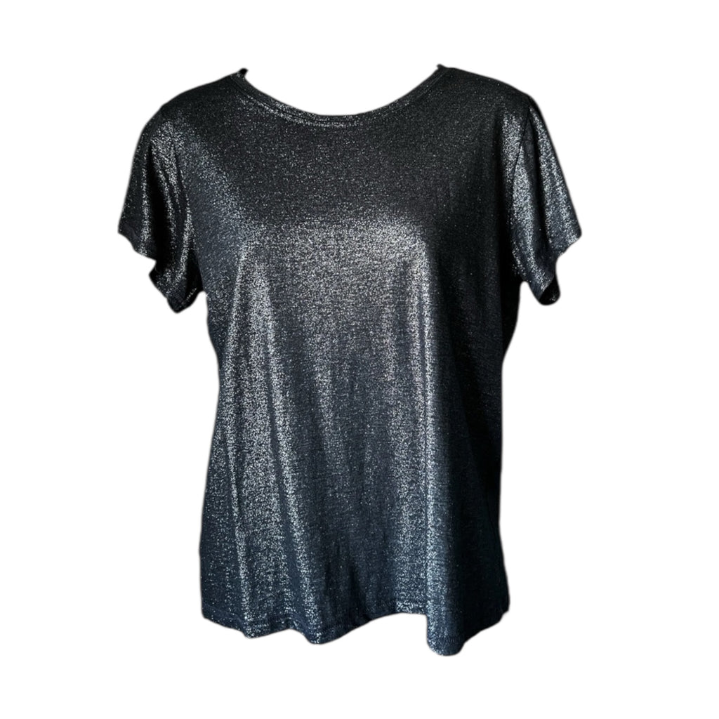 Paige Metallic Crew Neck T-Shirt - S – pre-loved