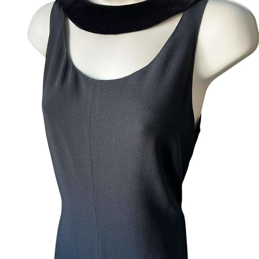 Vintage Prada Silk Velvet Choker Slip Mid-Length Dress – IT40 (UK8) – pre-loved