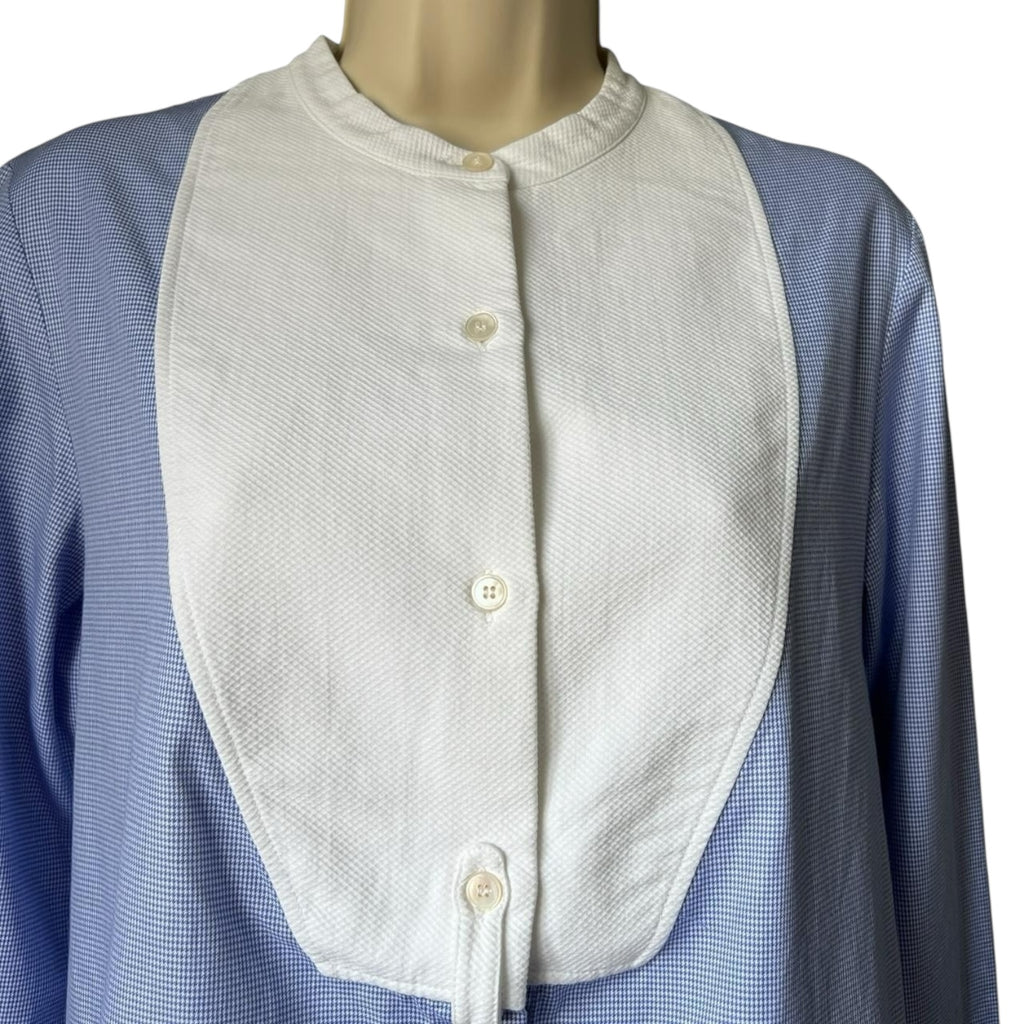 Stella McCartney Houndstooth Cotton Bib Button Shirt – IT38 – pre-loved