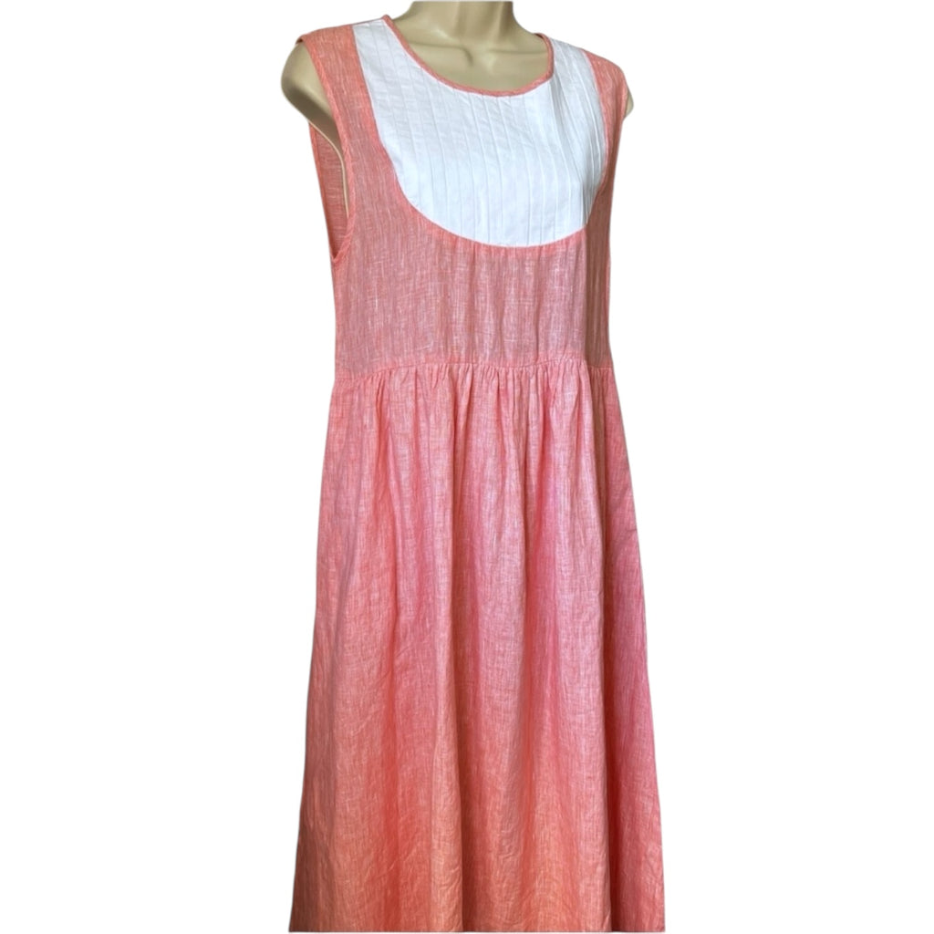 Seraphina Capri Linen Bib Midi Dress – S – pre-loved