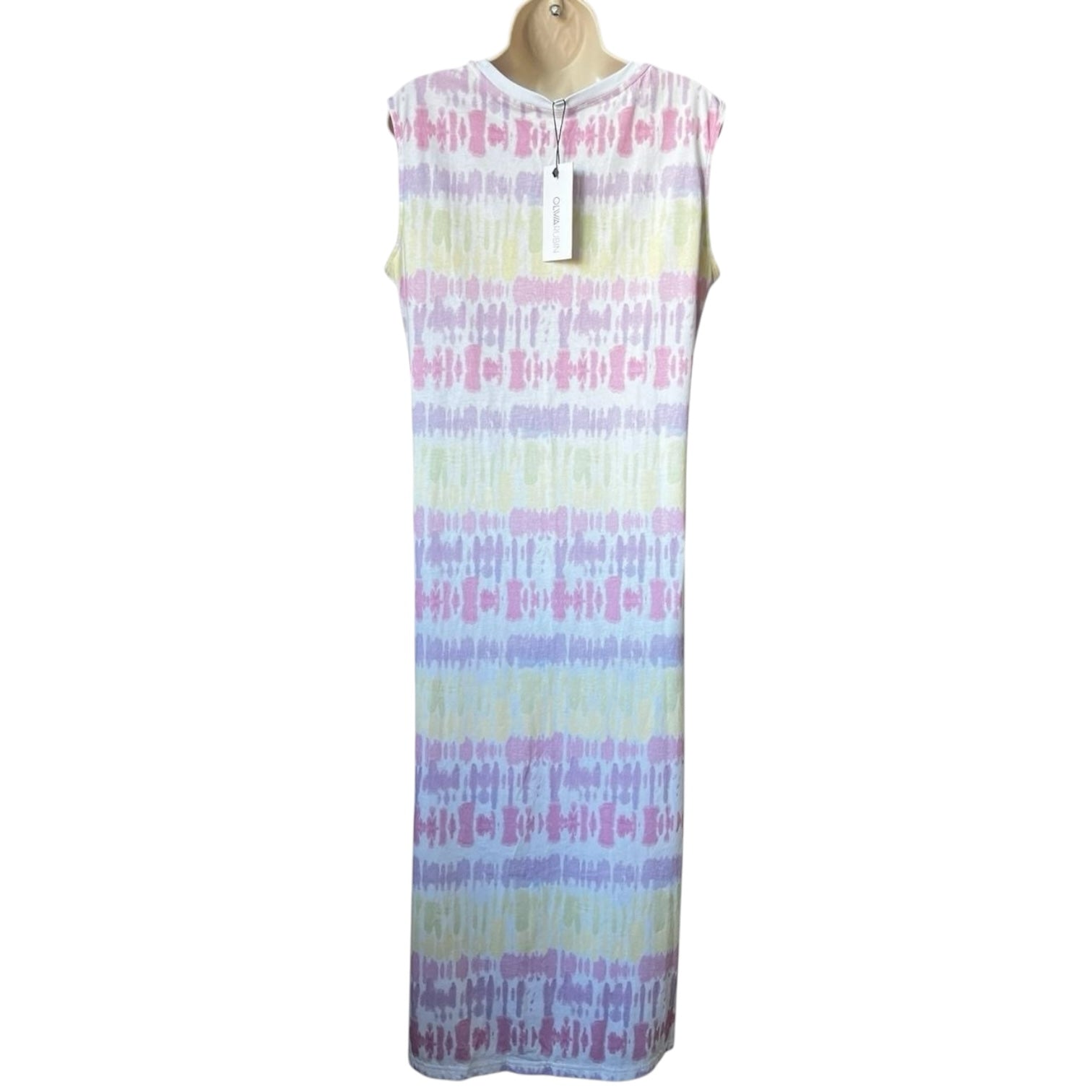 Olivia Rubin Tie-Dye Cotton Jersey Midi Dress – M – pre-loved