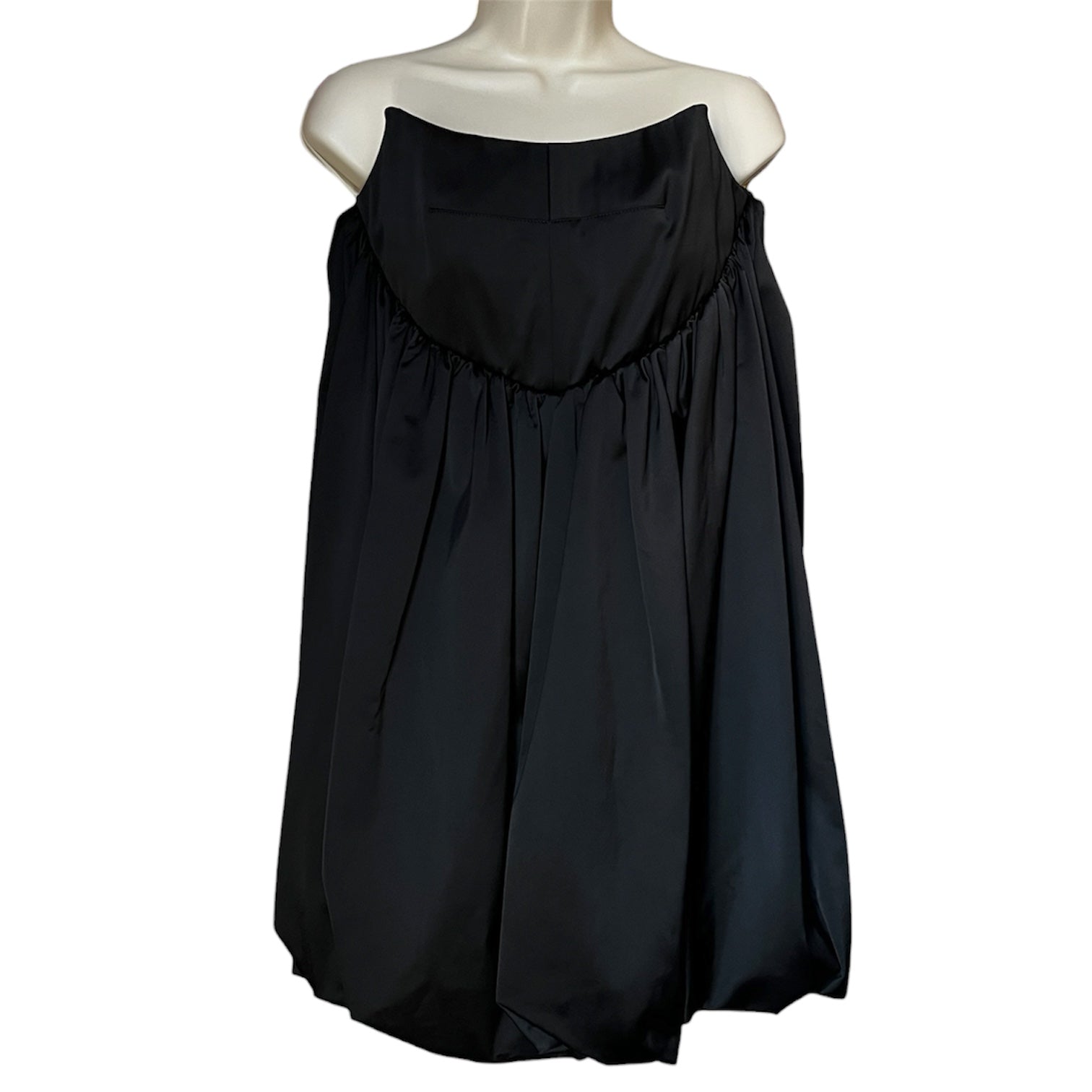 Patou Strapless Satin Bubble Mini Dress – FR38 (UK10)
