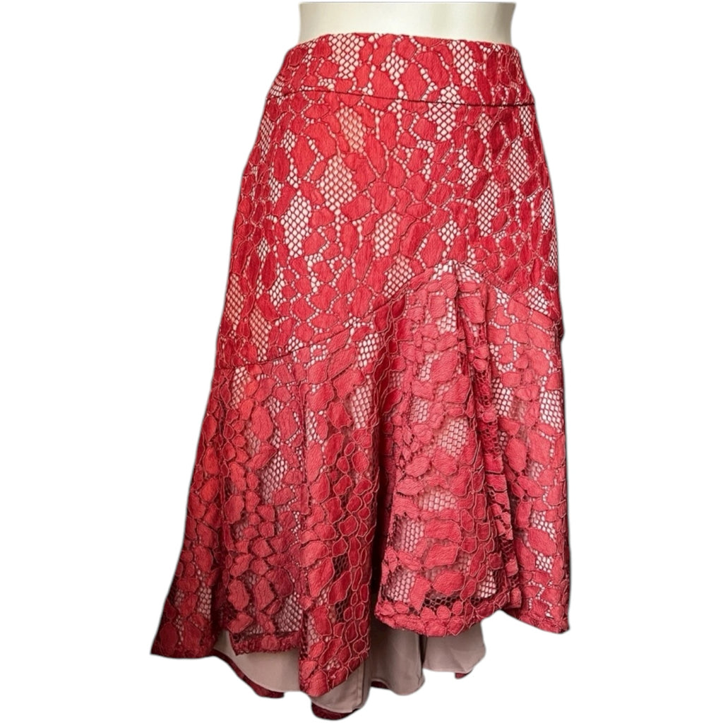 Alexis Asymmetrical Lace Mini Skirt – M – pre-loved